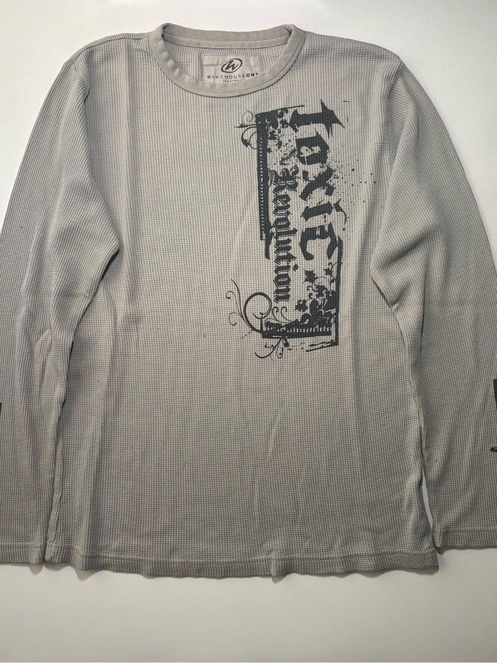 Y2k warehouse one waffle knit long sleeve